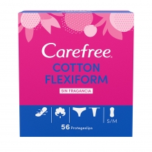 Carefree<sup>®</sup> Cotton Flexiform Sin Fragancia